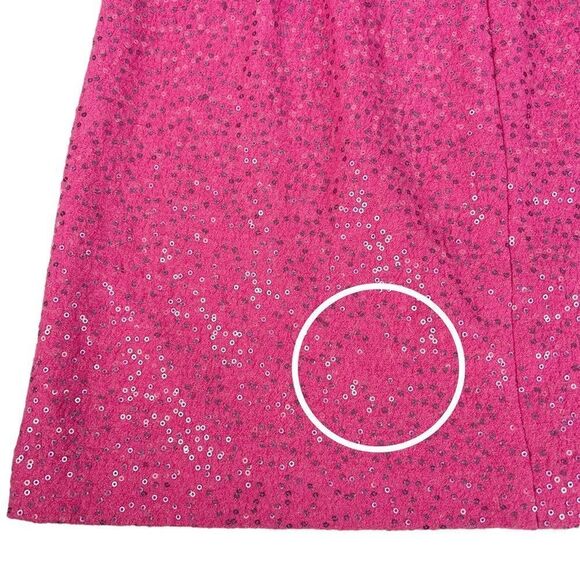 LOFT Hot Pink Barbie Sequin Mini Skirt 8 - Picture 5 of 7